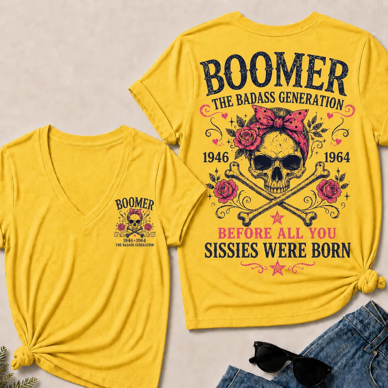 The Badass Generation – Before All You Sissies Were Born V-Neck Tee