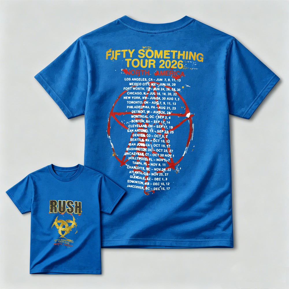 To Honor Rush Fifty Something Tour 2026 North America Official Concert Poster T-Shirt
