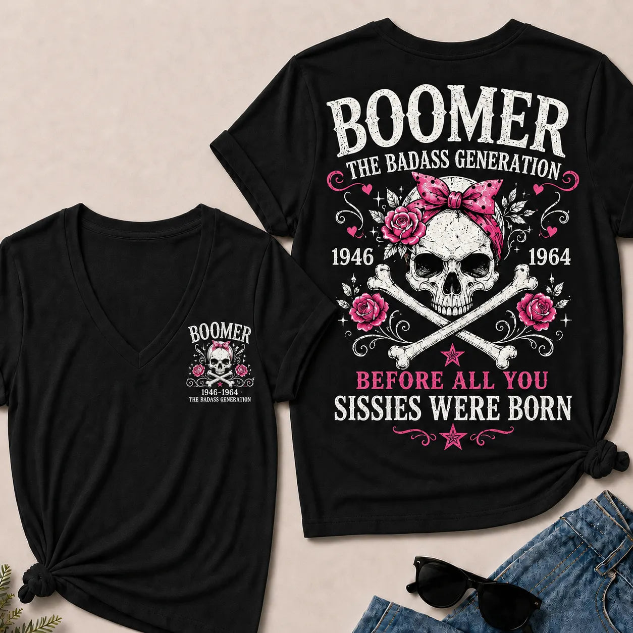 The Badass Generation – Before All You Sissies Were Born V-Neck Tee