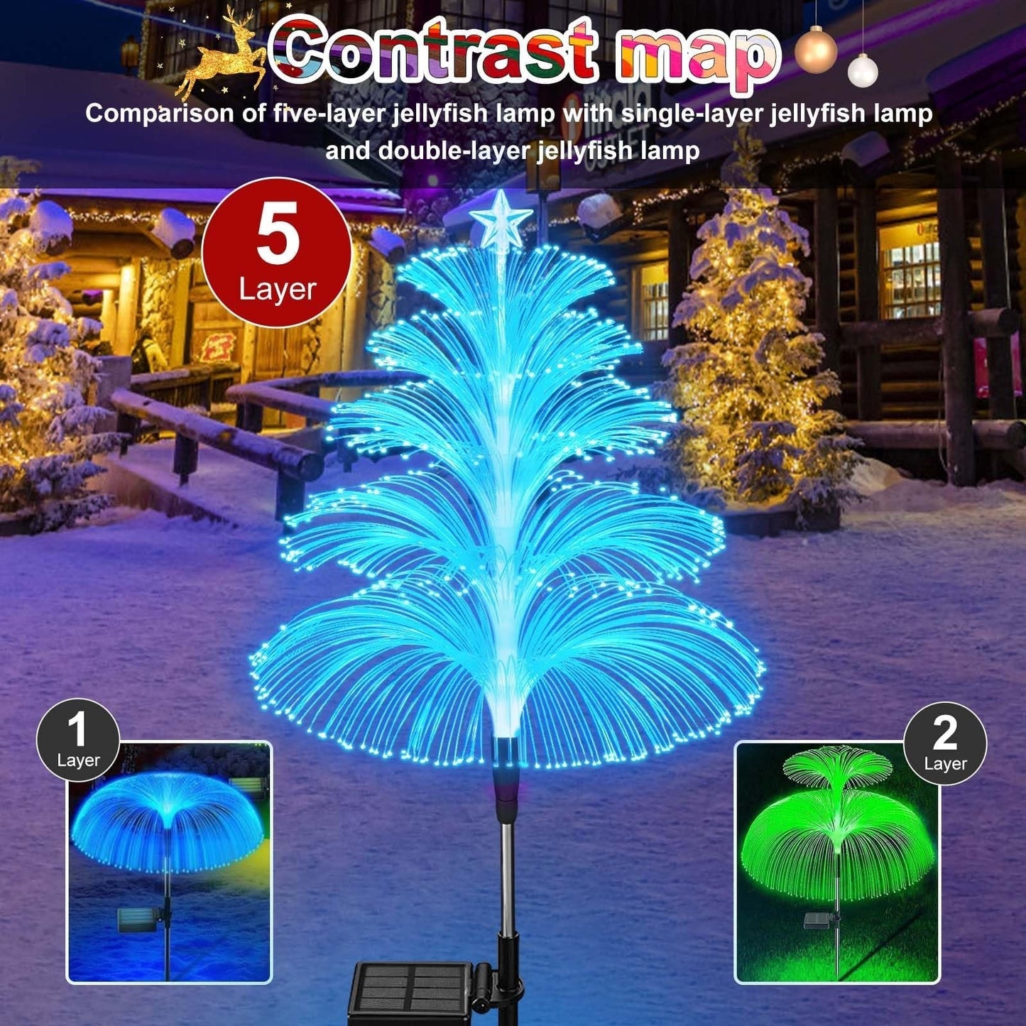 ?Early Xmas Offer 1000pcs 50% OFF)?7 Color Changing Christmas Firework Lights?